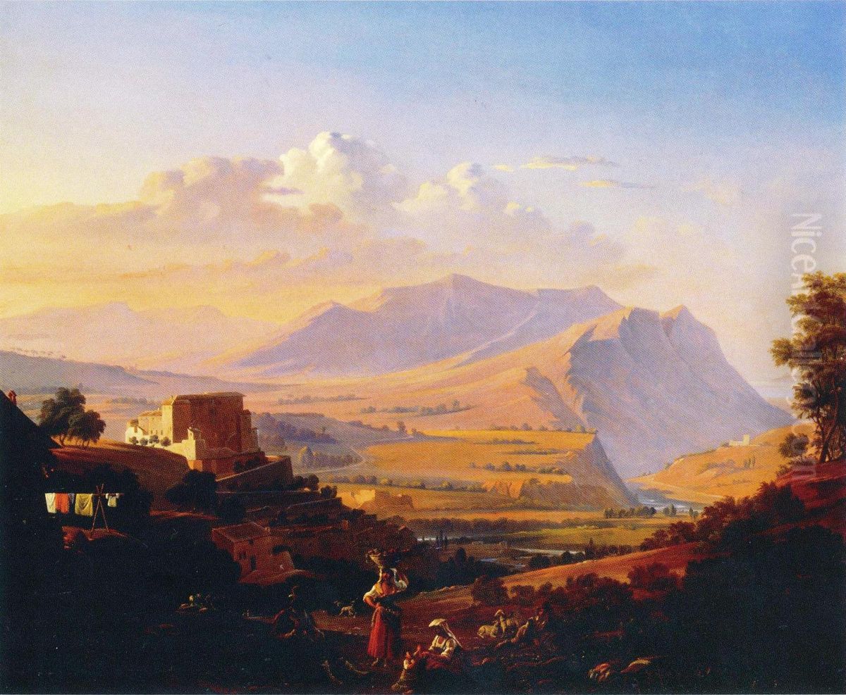 Maisema Subiacosta Oil Painting by Robert Wilhelm Ekman