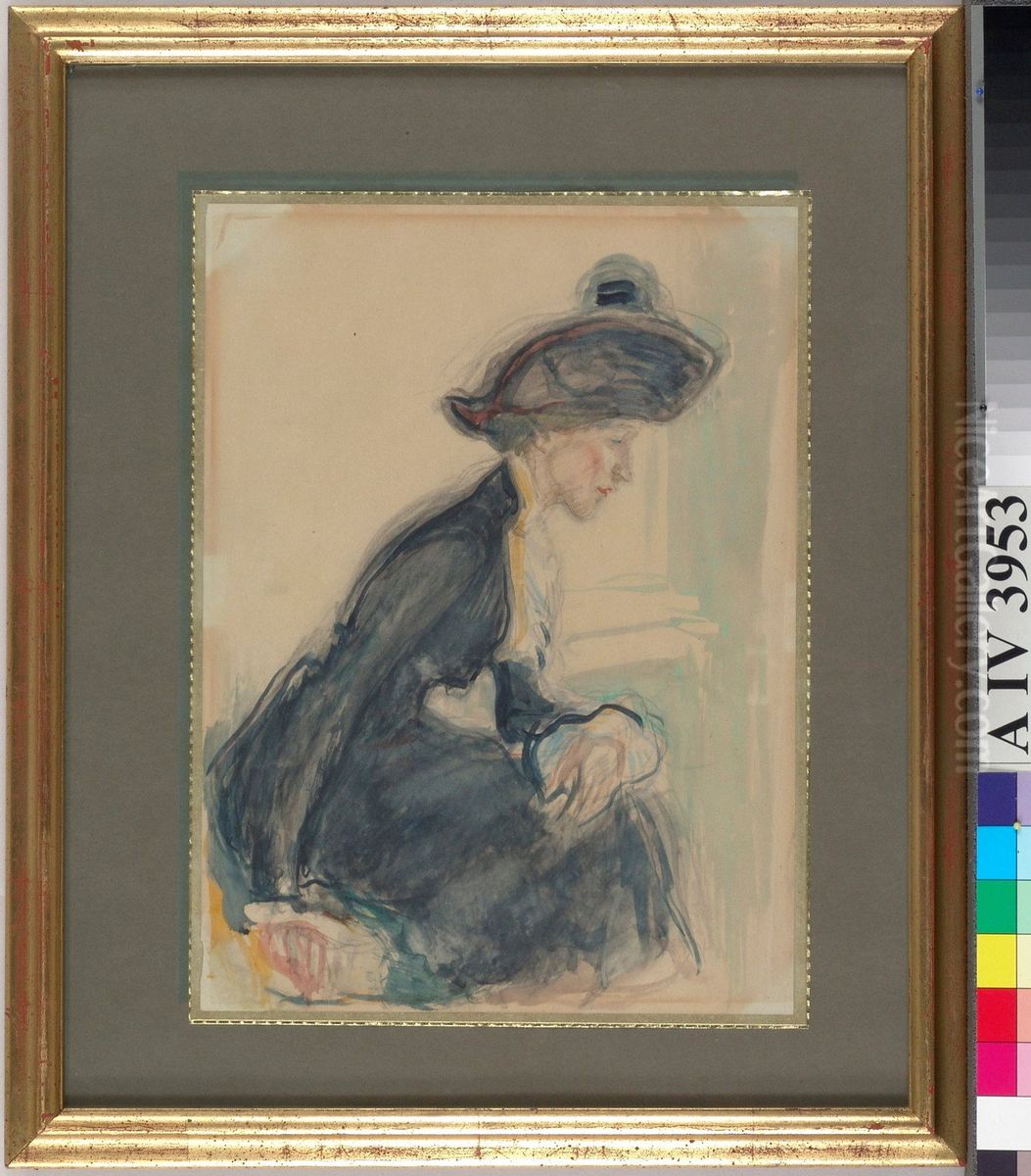 Mrs Anni Lagerborg Oil Painting by Magnus Enckell Mrs Anni Lagerborg Oil Painting by Magnus Enckell