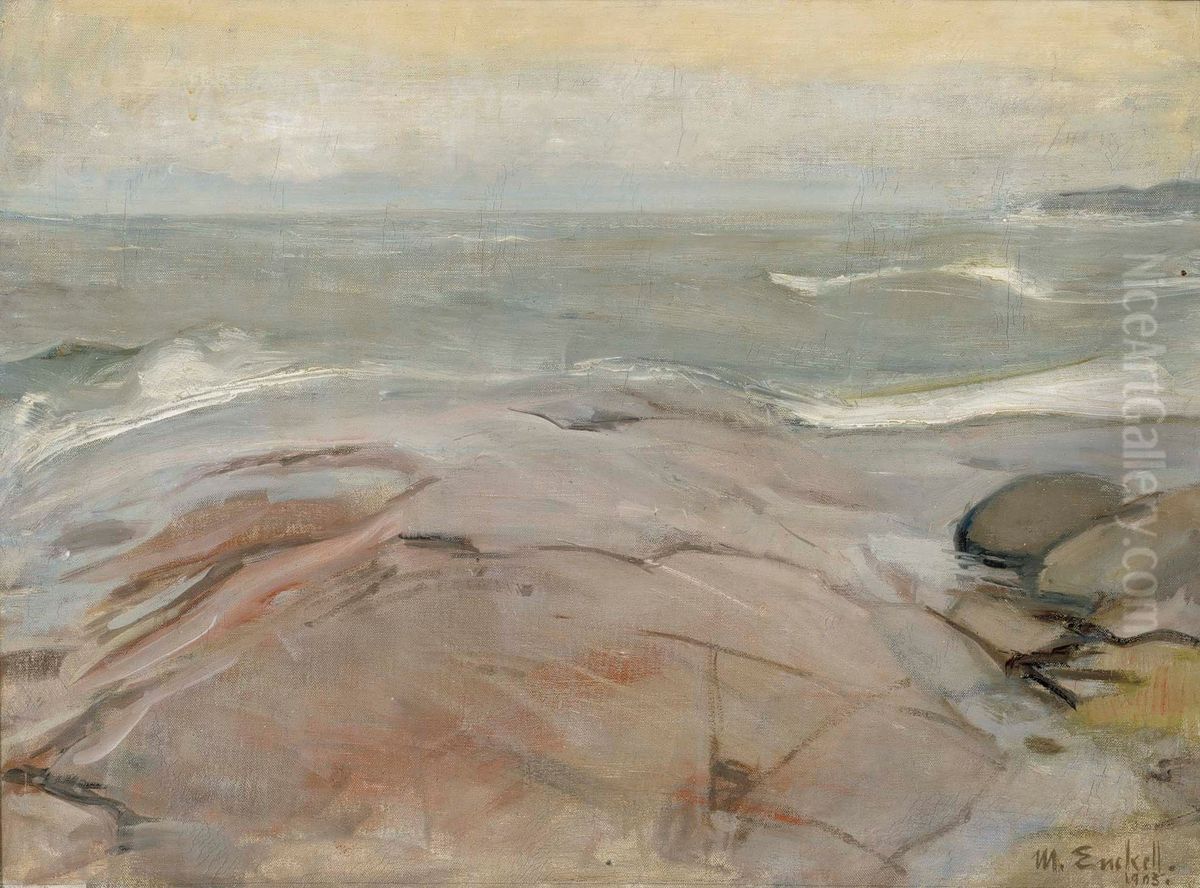 Havsmotiv fran Hogland Oil Painting by Magnus Enckell Havsmotiv fran Hogland Oil Painting by Magnus Enckell