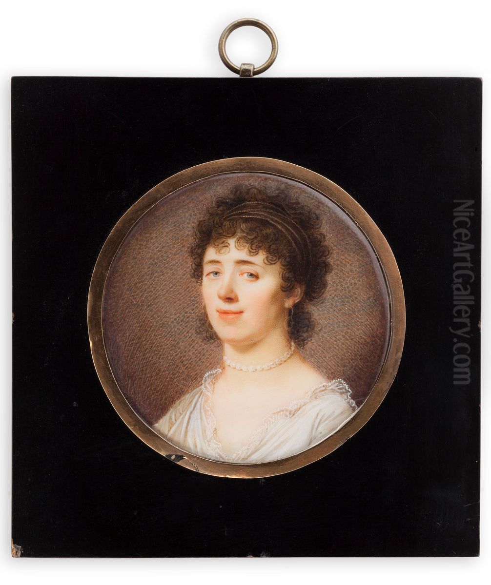 Mrs Lundmark Oil Painting by Johann Dominik Bossi
