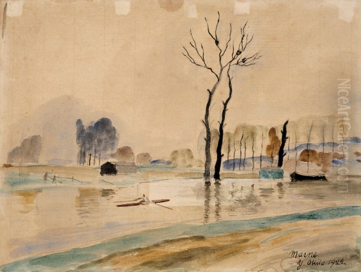 Marne Oil Painting by Yrjo Ollila