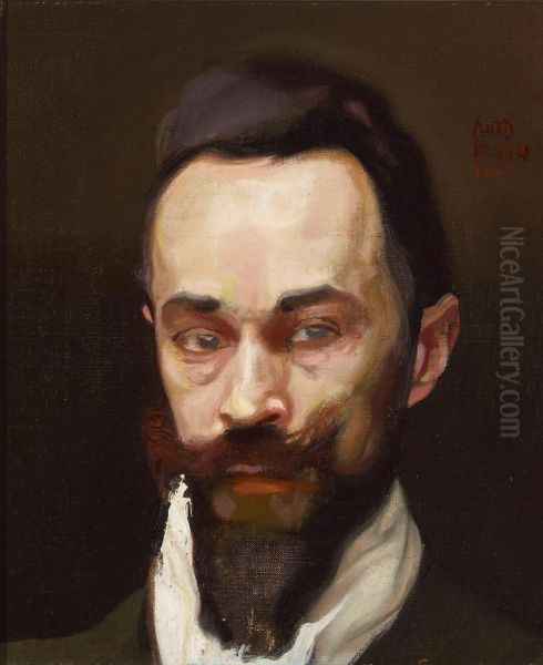 Sigurd Wettenhovi-Aspan muotokuva Oil Painting by Antti Faven