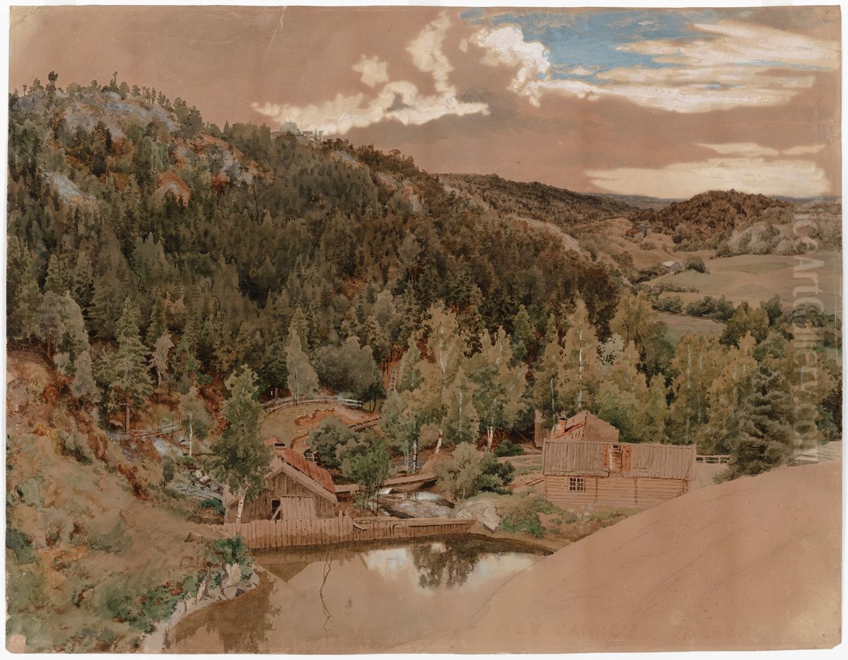 Myllypato Oil Painting by Werner Holmberg