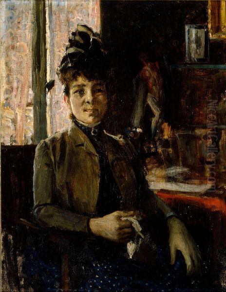 Countess Berthe de Vallombreuse Oil Painting by Akseli Gallen-Kallela