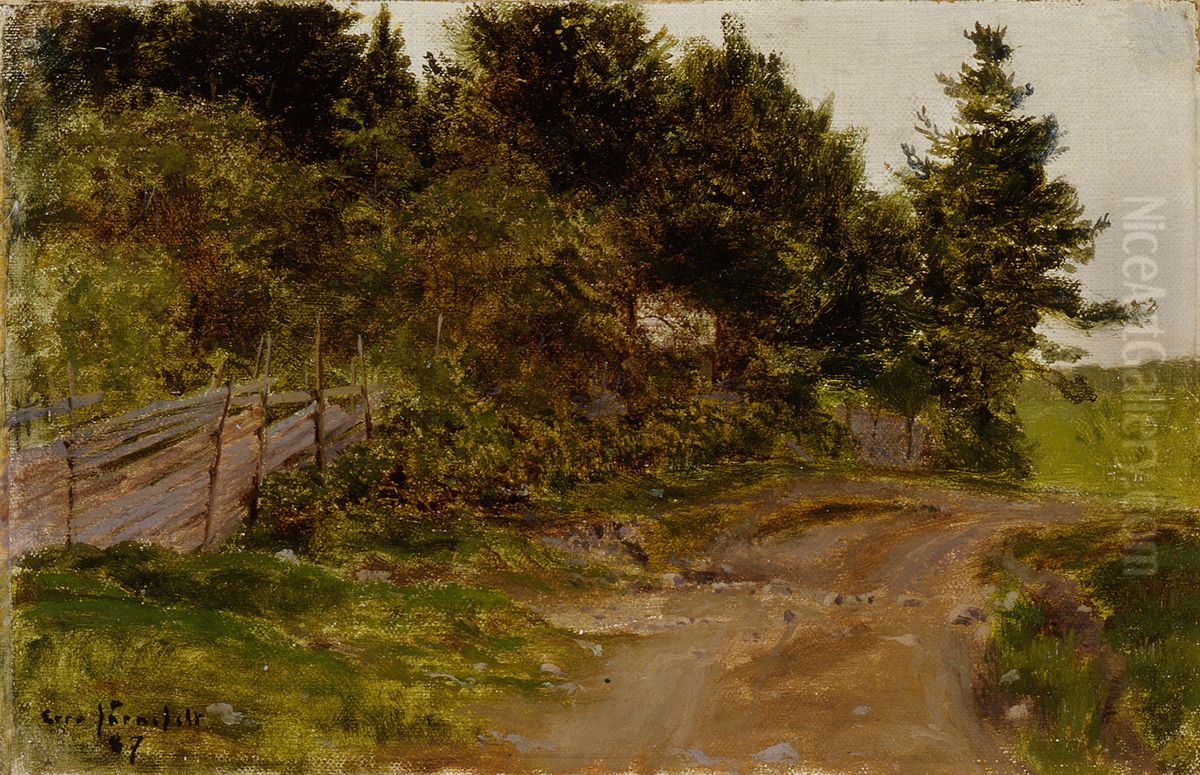 Path in the Forest Oil Painting by Eero Jarnefelt