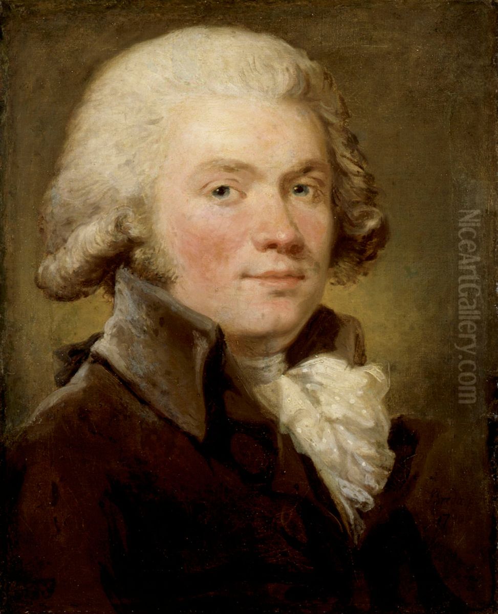 State antiquarian Georg Frans Thieleman Oil Painting by Carl Frederik von Breda