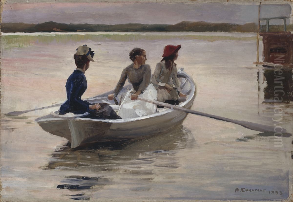 Kesa saaristossa Oil Painting by Albert Edelfelt