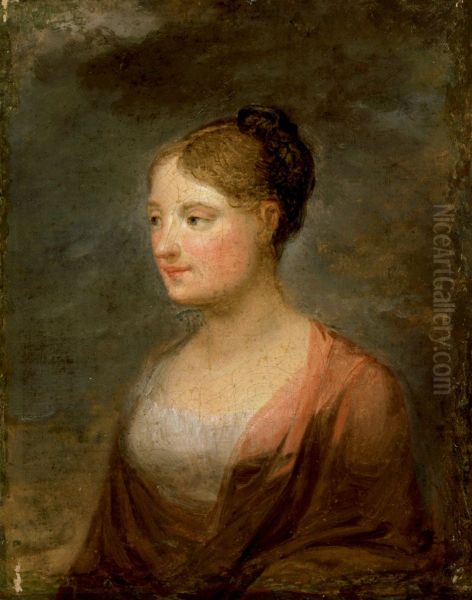 Portrait of a Young Woman Oil Painting by Aleksander Laureus