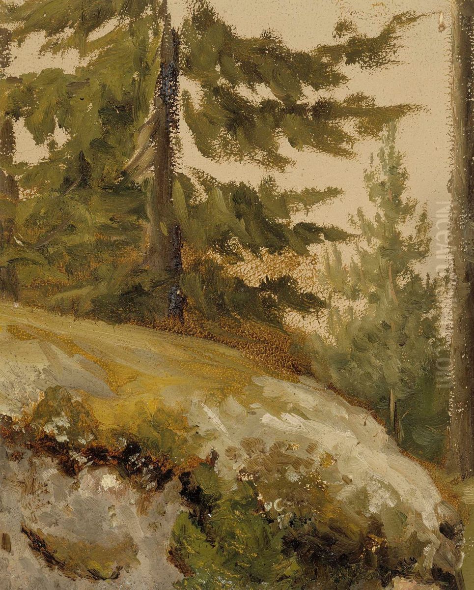 Metsannyppyla, luonnos Oil Painting by Albert Edelfelt