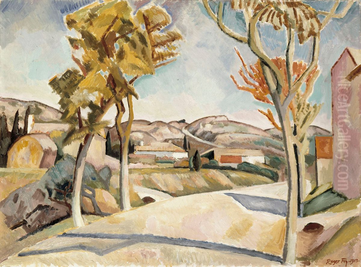 Landskap Oil Painting by Roger Fry