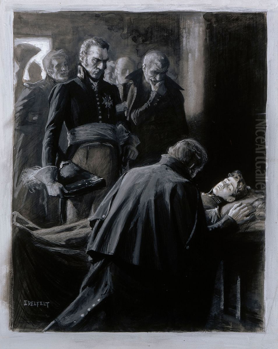 Wilhelm von Schwerin, Illustration for Finland in the 19th Century Oil Painting by Albert Edelfelt