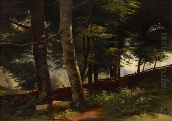 Inside the Forest Oil Painting by Fanny Churberg