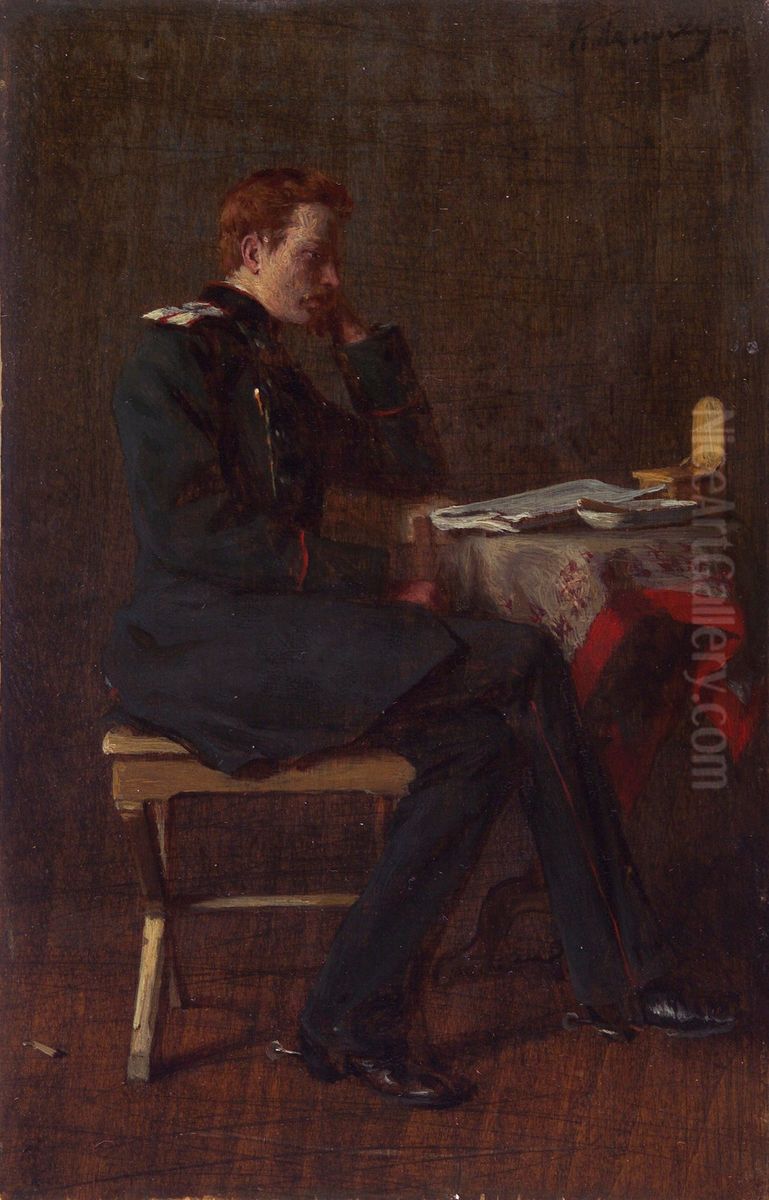 Portrait of Andrei Igelstrom Oil Painting by Carl Johann Lemoch
