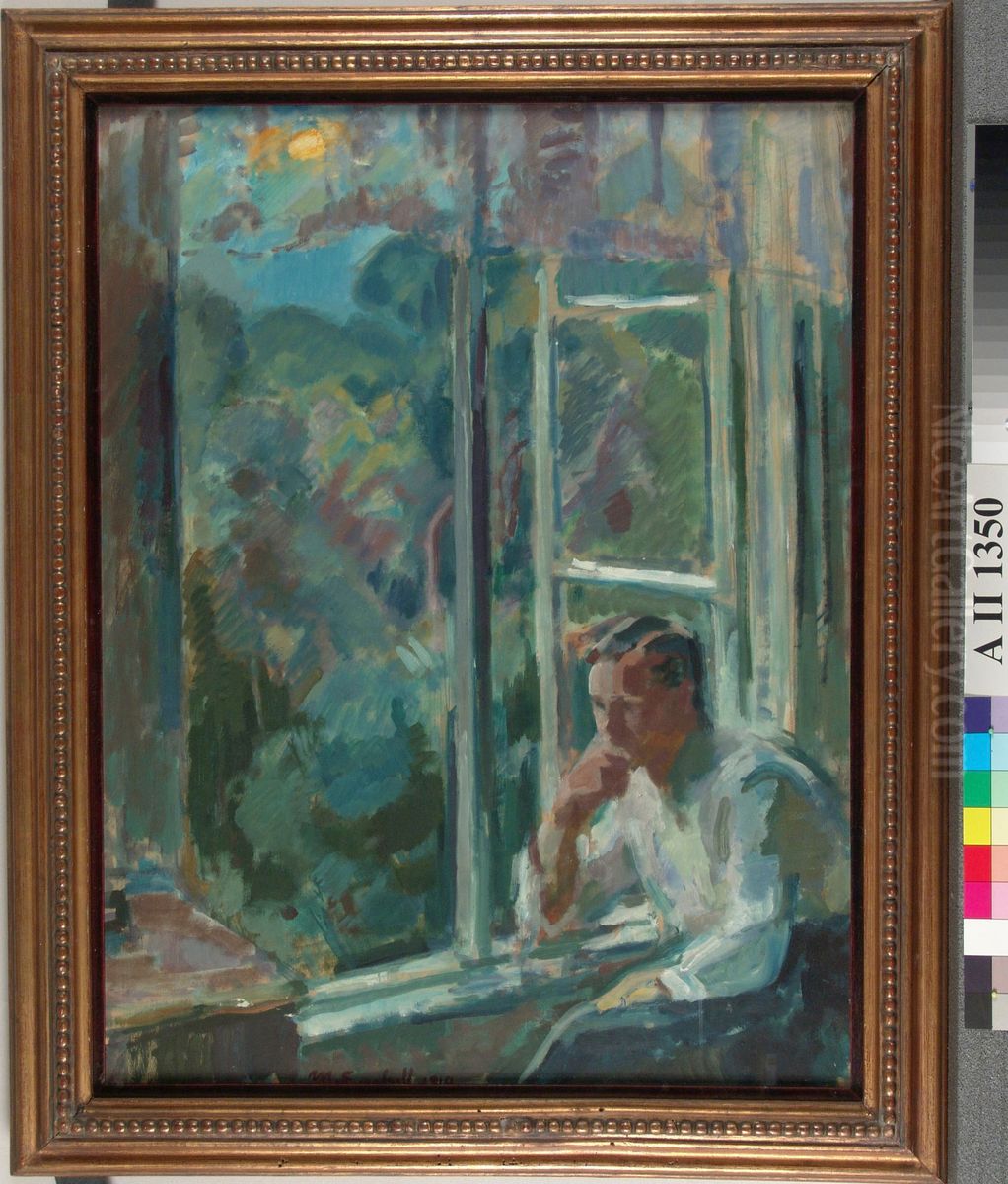 By The Window Oil Painting by Magnus Enckell
