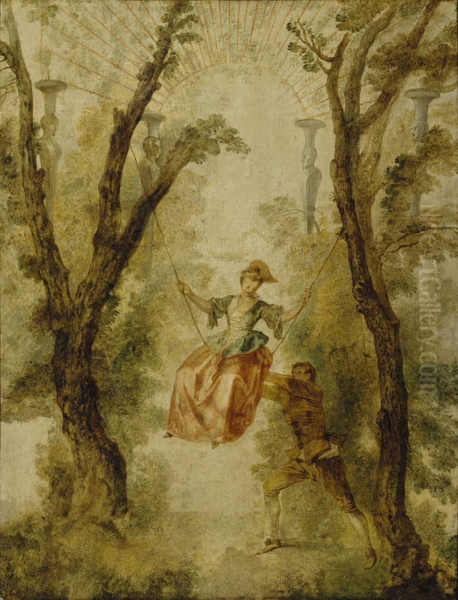Keinu Oil Painting by Jean-Antoine Watteau