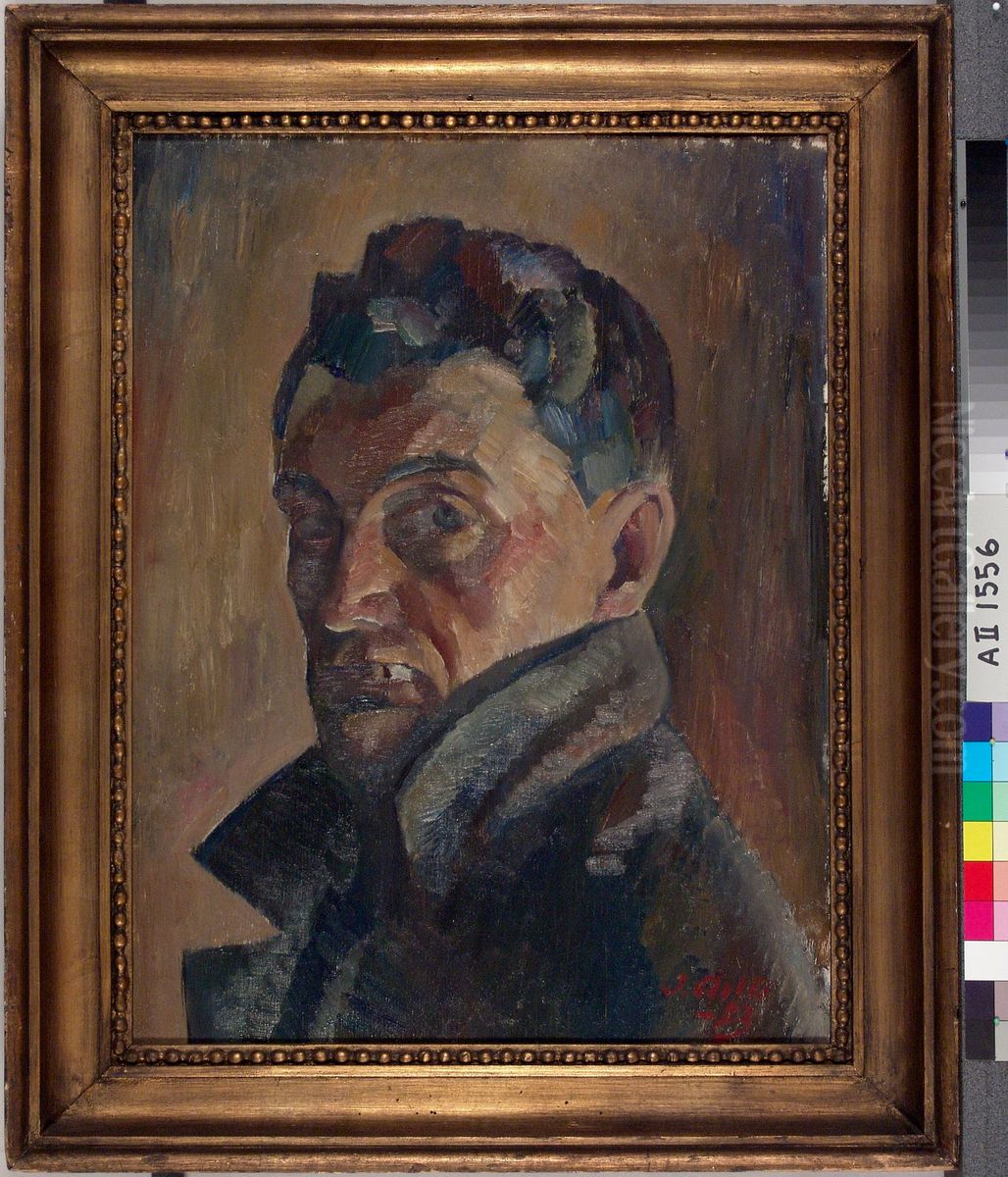 Sjalvportratt Oil Painting by Ilmari Aalto