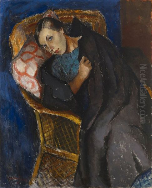 Konvalescent Oil Painting by Alvar Cawen