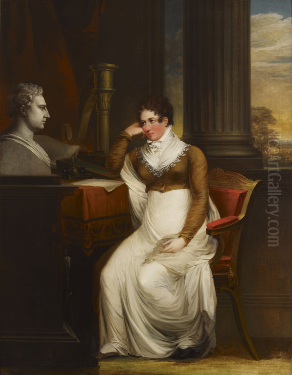 Beata Charlotta Gripenwaldt, o.s. Wennerstedt Oil Painting by Carl Frederik von Breda