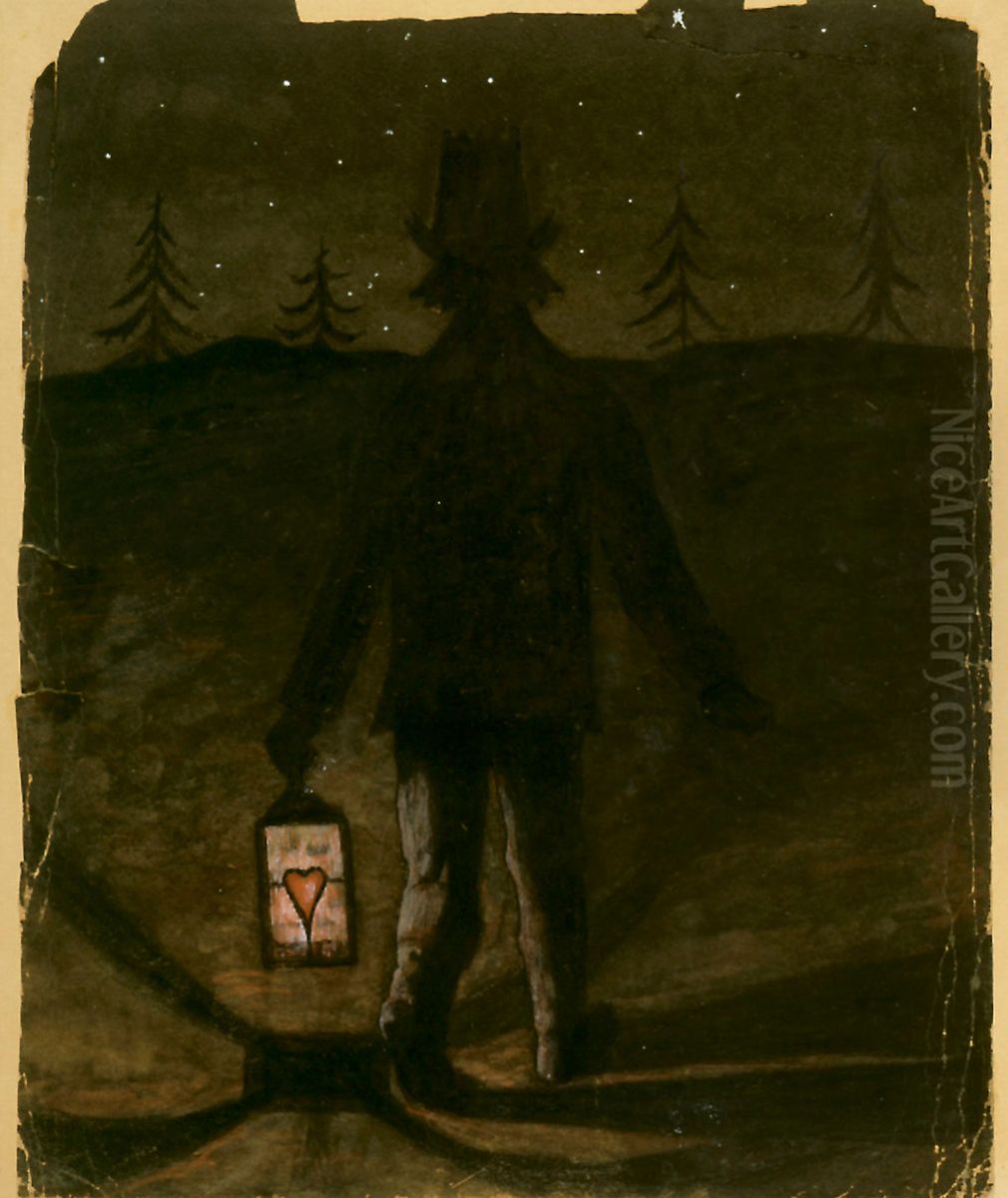 Yokulkija Oil Painting by Hugo Simberg