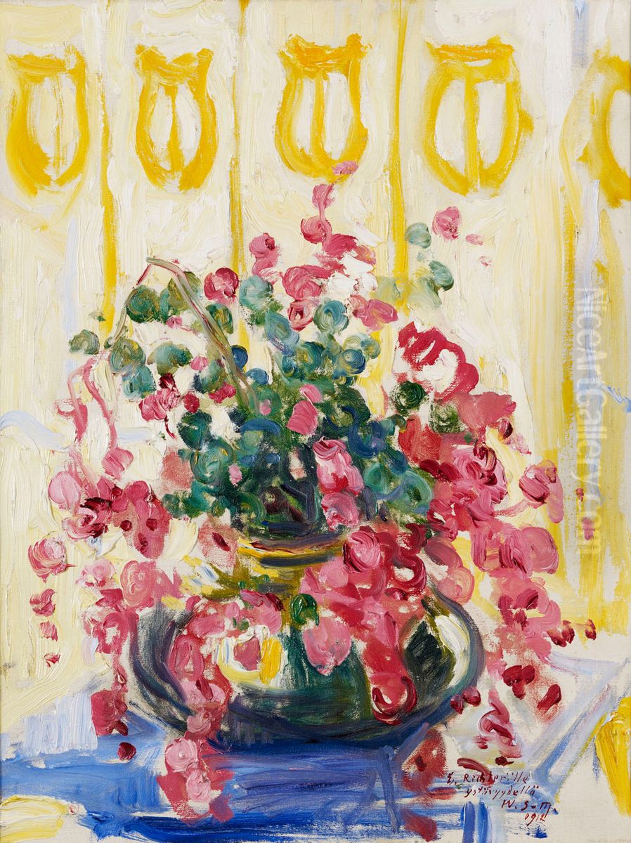 Blommor Oil Painting by Vilho Sjostrom