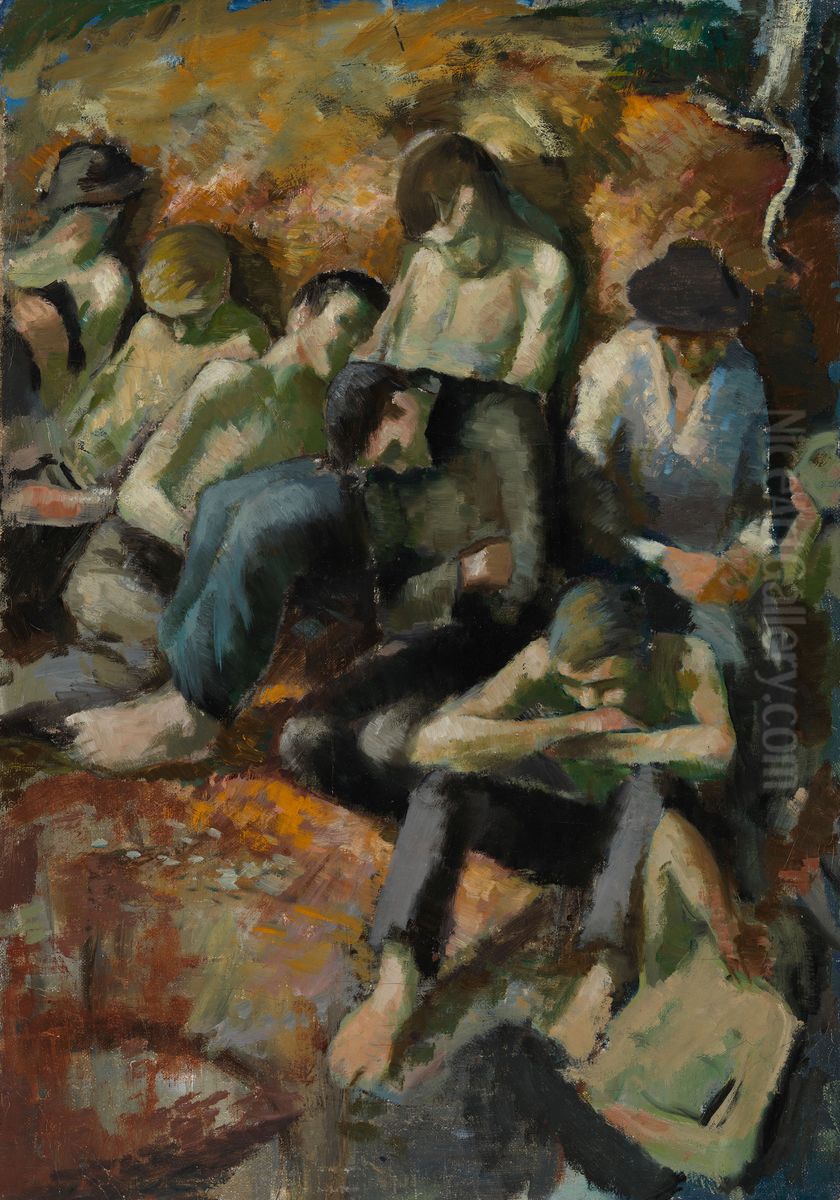 Prison Camp Oil Painting by Henry Ericsson