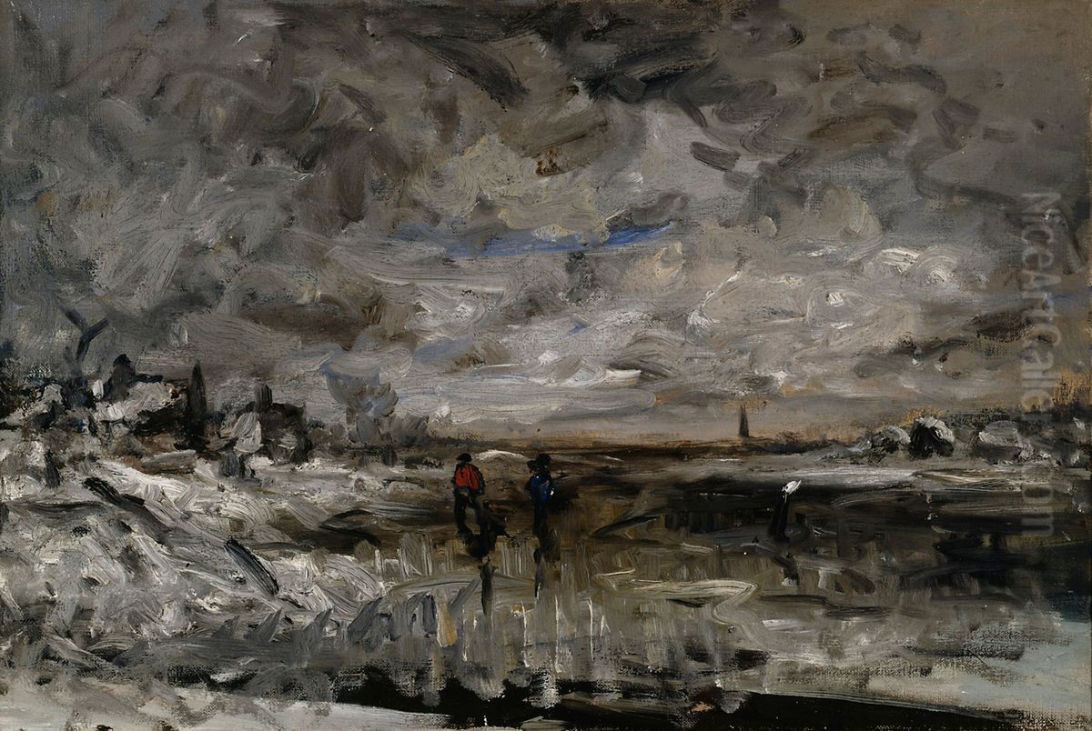 Winter landscape Oil Painting by Fanny Churberg