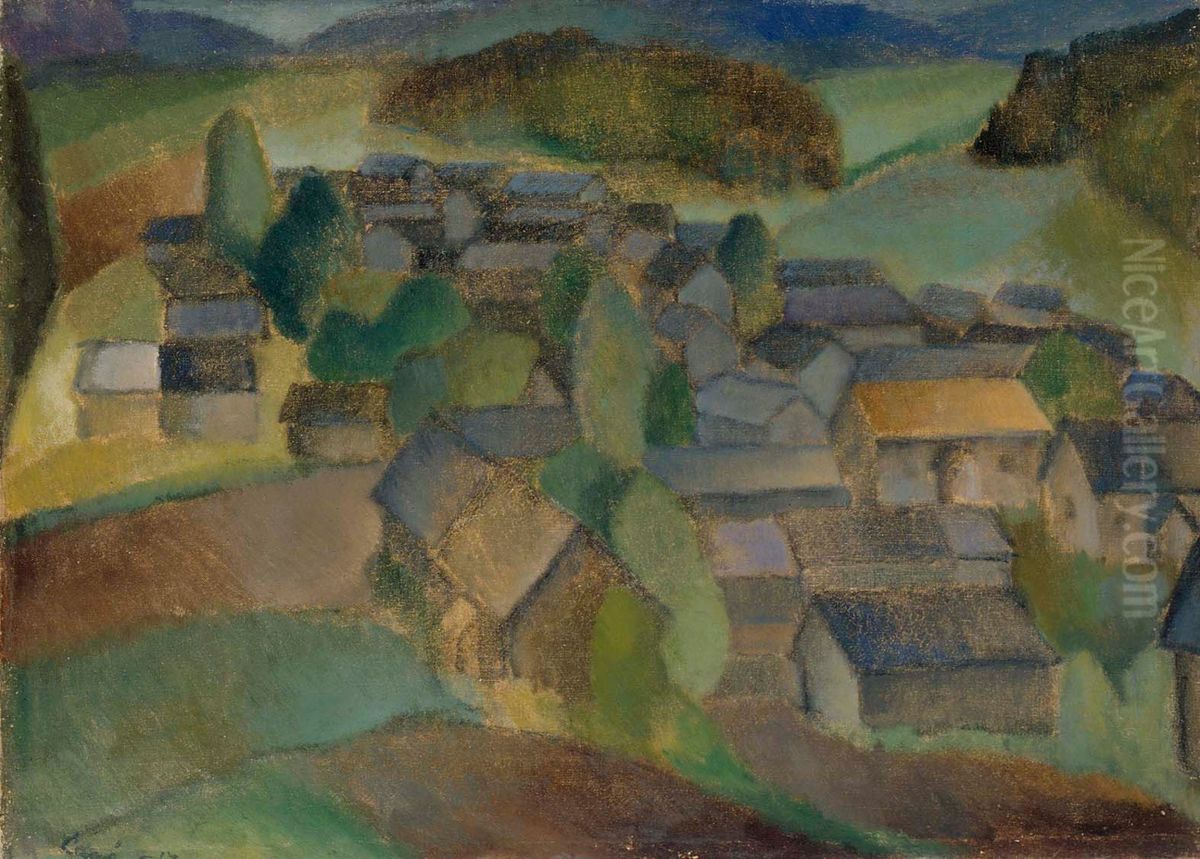 Landscape from France Oil Painting by Alvar Cawen