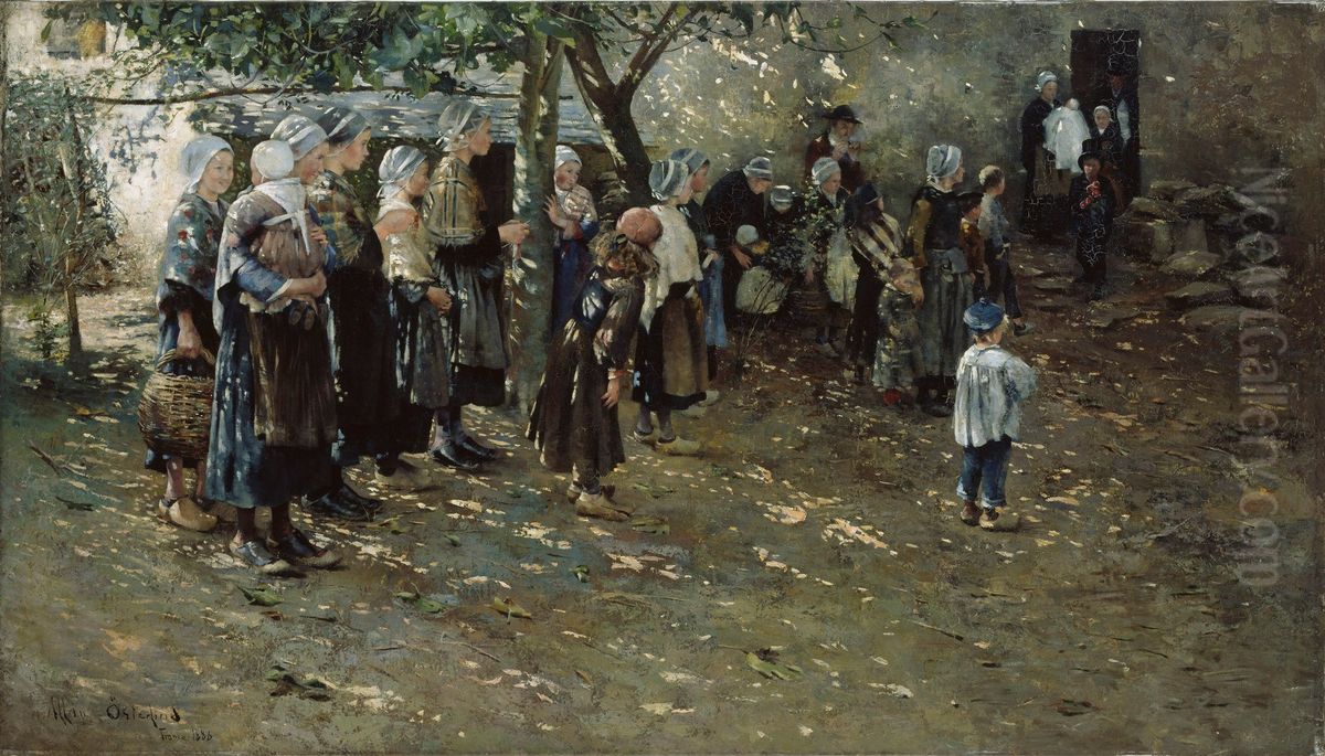 Baptism Oil Painting by Allan Osterlind