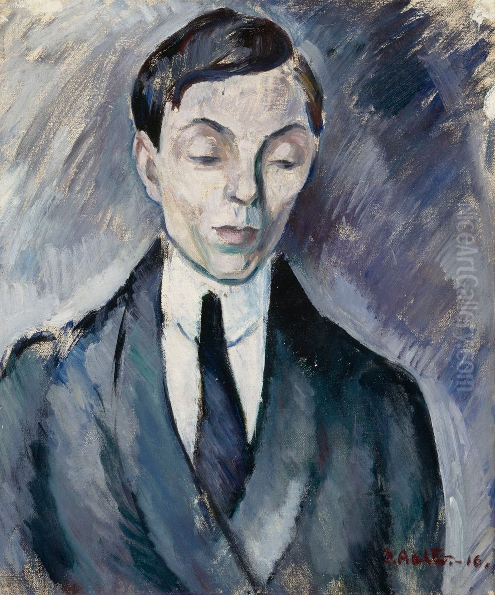 Man Oil Painting by Ilmari Aalto