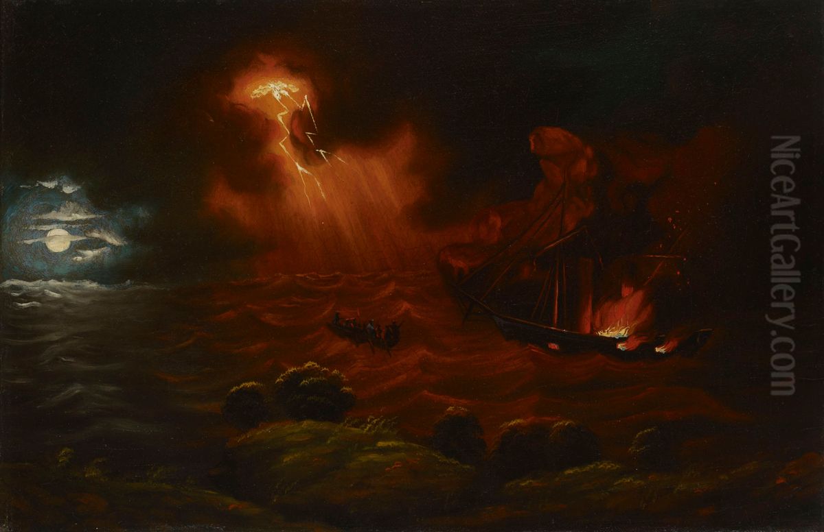 Palava hoyrylaiva Oil Painting by Marcus Larson