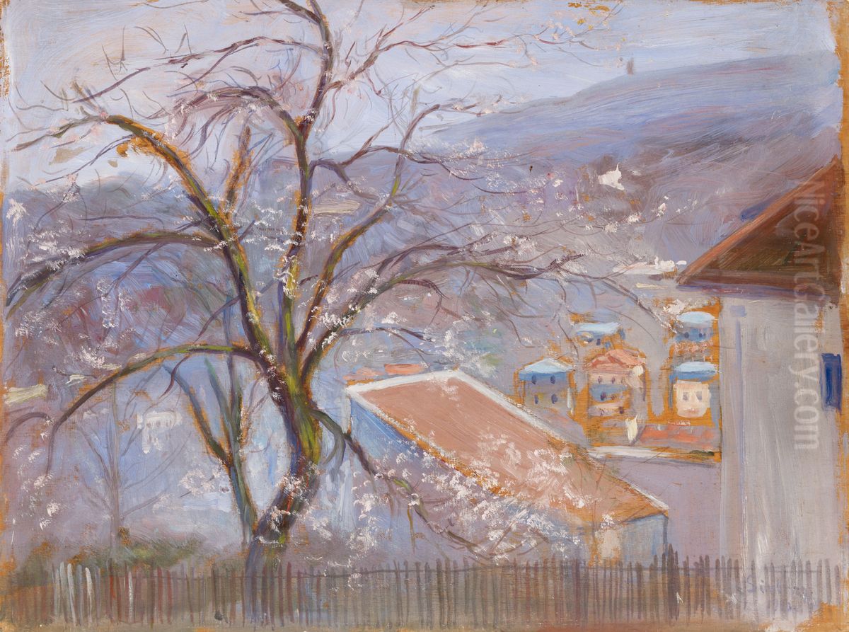 Pariisin laidoilta Oil Painting by Hugo Simberg