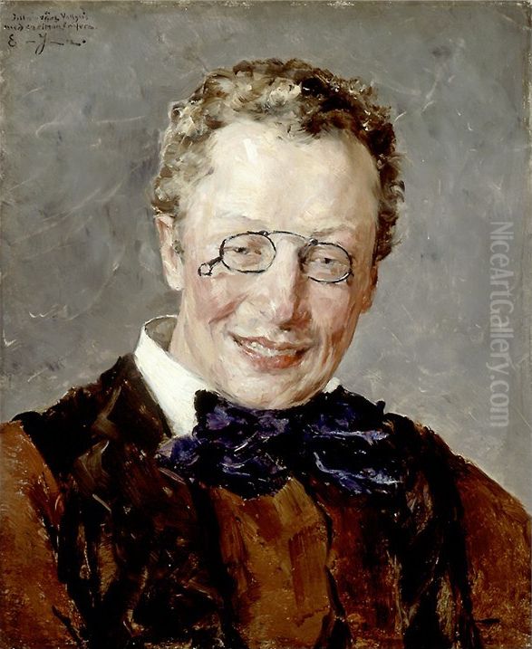Ville Vallgreninmuotokuva Oil Painting by Ernst Josephson