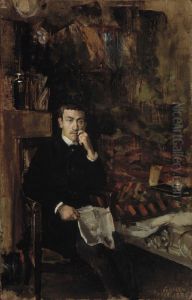Boheme, Portratt av den norske konstnaren C. A.  Dornberger