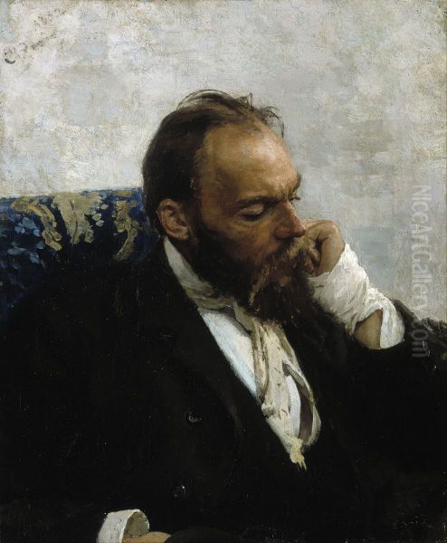 Portrait of Mykola Murashko Oil Painting by Repin Iliya