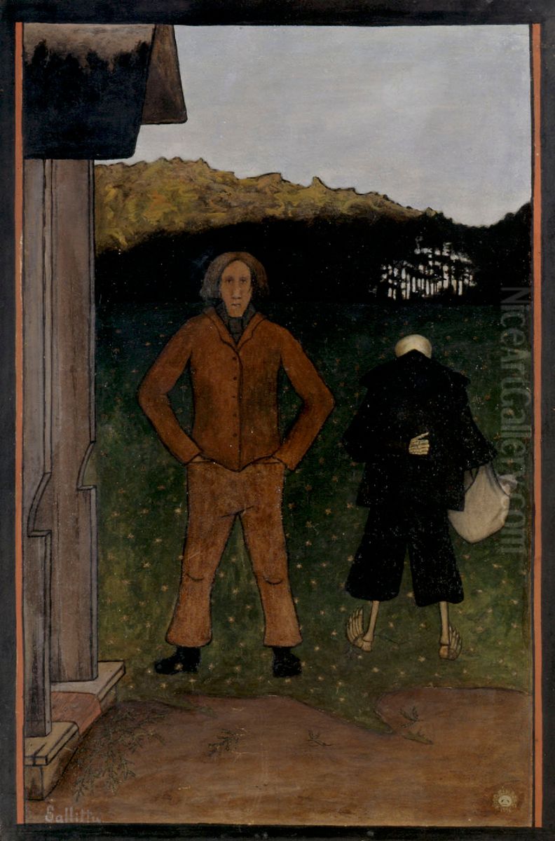 Sallittu Oil Painting by Hugo Simberg