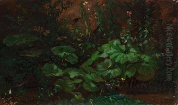 Kasveja, harjoitelma Oil Painting by Nils Blommer
