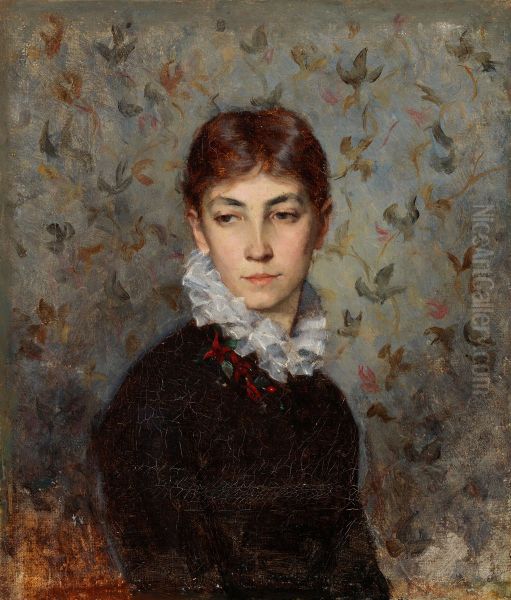 Hilda Wiikin muotokuva Oil Painting by Maria Wiik