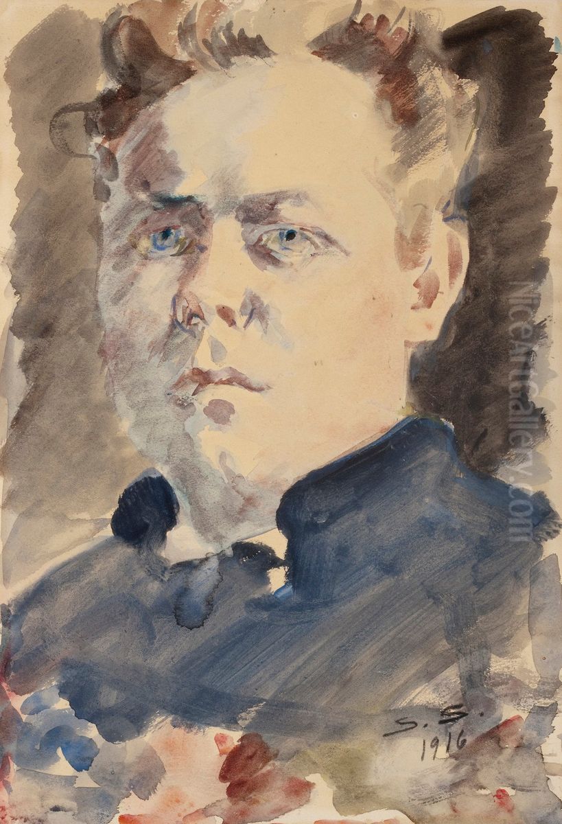 Omakuva Oil Painting by Santeri Salokivi