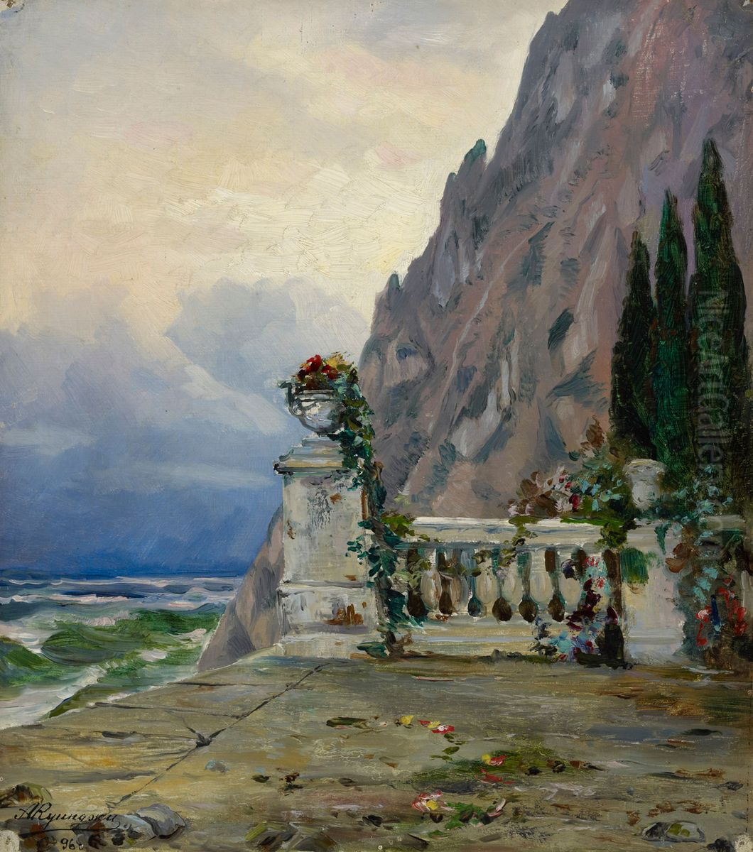 Landscape in Crimea Oil Painting by Arkhip Kuindzhi