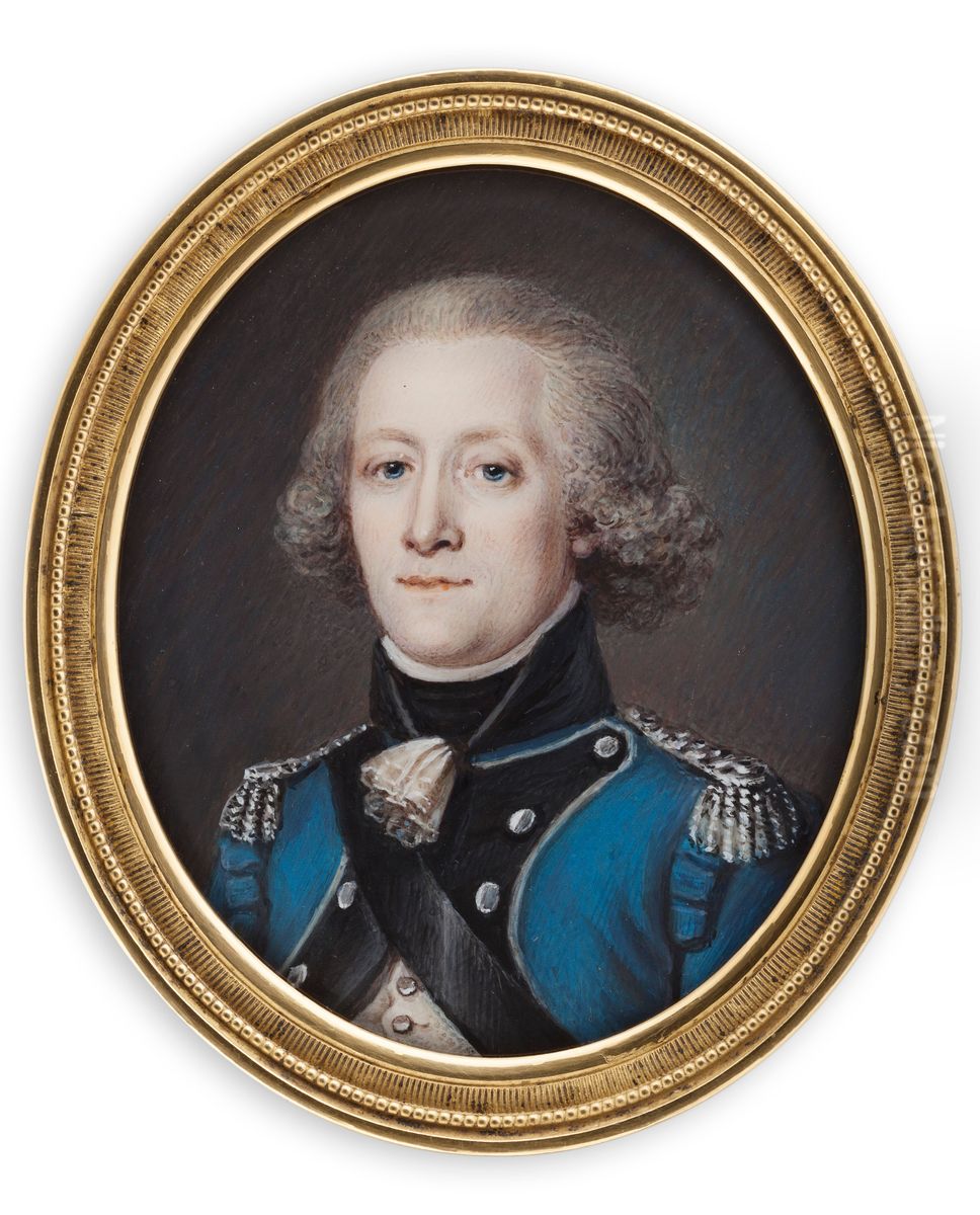 Portrait of an officer Oil Painting by Anton Ulrik Berndes