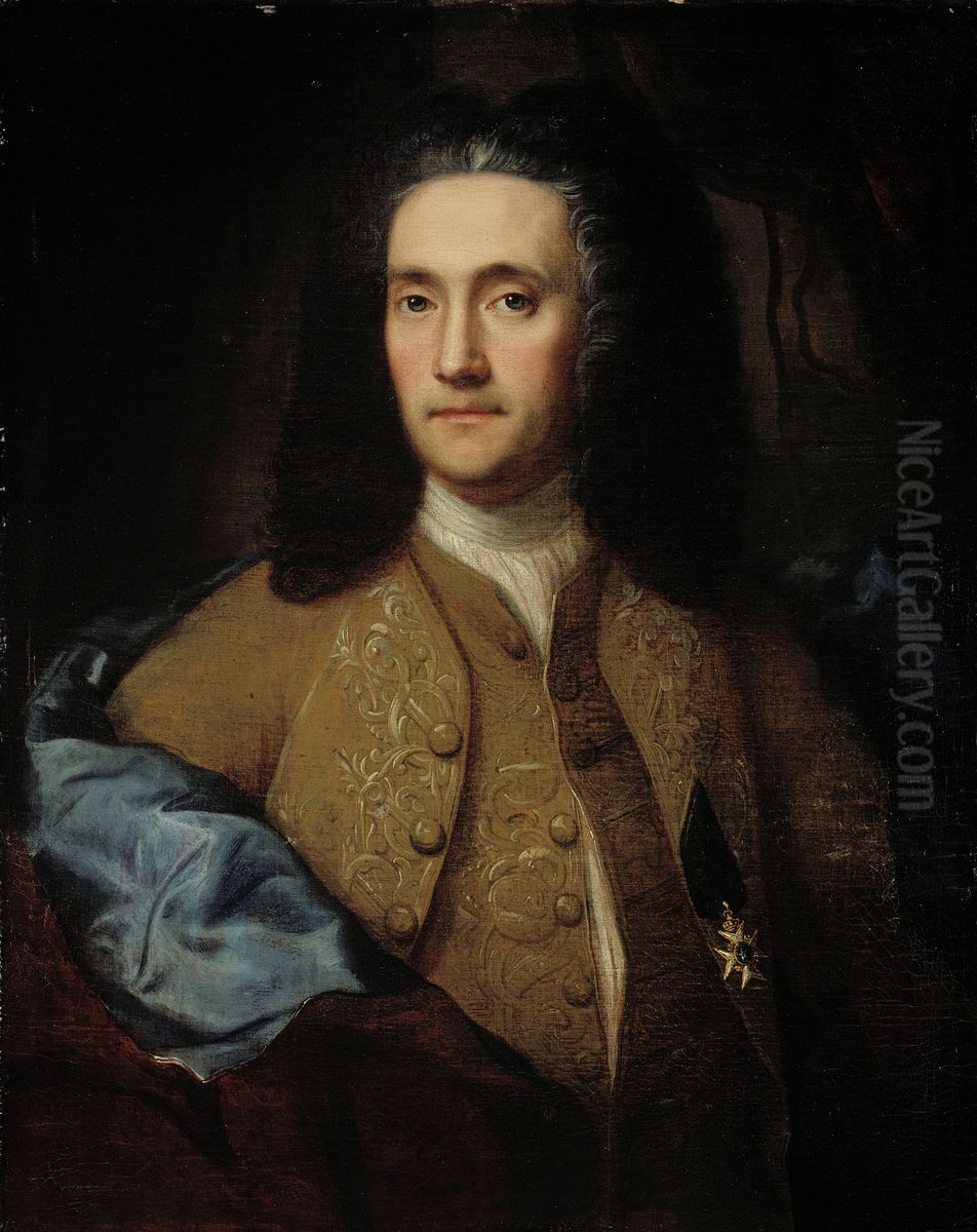 Portrait of a man Oil Painting by Georg Desmarees