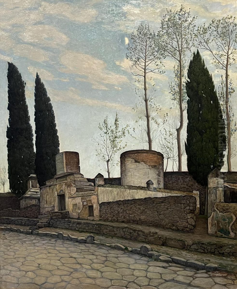 Hautakatu Pompejissa Oil Painting by Werner Von Hausen