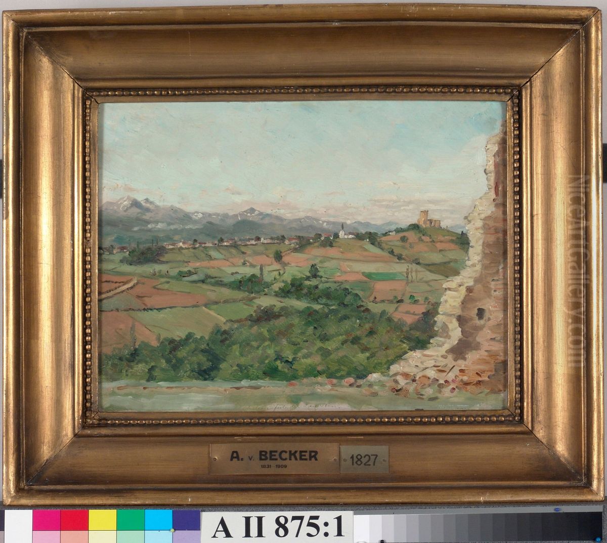 Landscape Study Oil Painting by Adolf von Becker