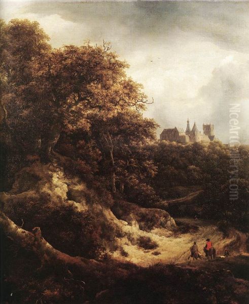 The Castle at Bentheim Oil Painting by Jacob Van Ruisdael