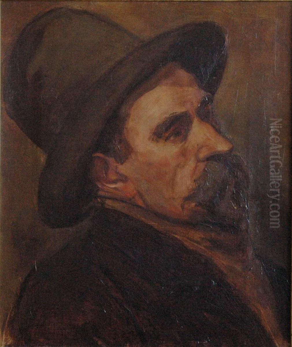 Portrait of Christian Leibbrandt Oil Painting by Theo van Doesburg