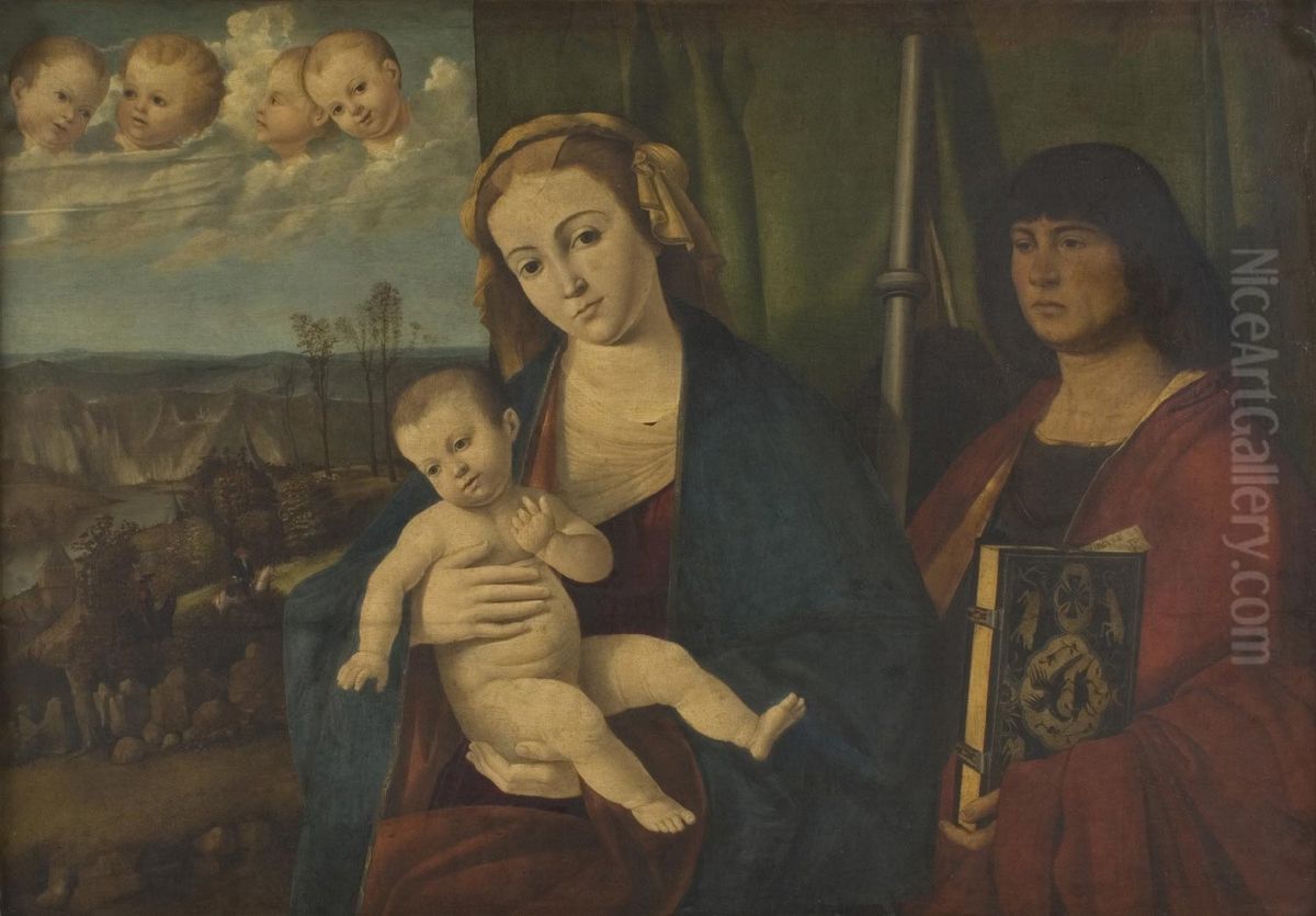 Virgin and Child with Saint James the Great Oil Painting by Marco Basaiti
