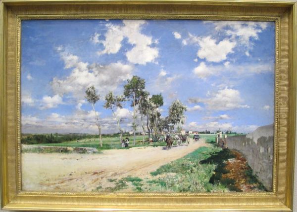Highway of Combs-la-Ville Oil Painting by Giovanni Boldini