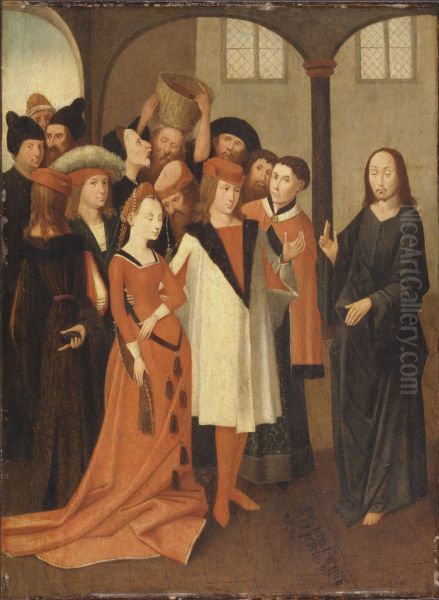 Christ and the Woman Taken in Adultery Oil Painting by Hieronymous Bosch