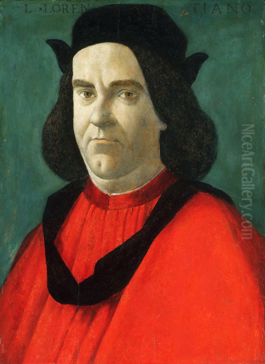 Portrait of male Oil Painting by Sandro Botticelli