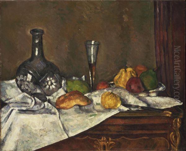 Still Life with a Dessert Oil Painting by Paul Cezanne